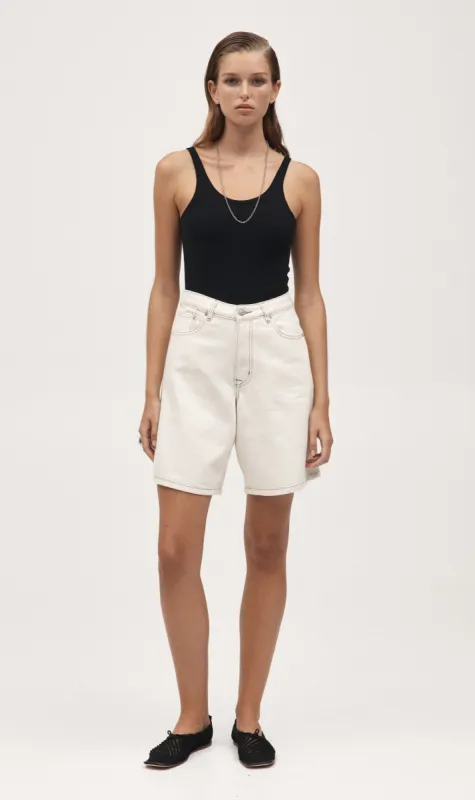 Marle | Relaxed Jean Short - Ecru sold by Sister & Co