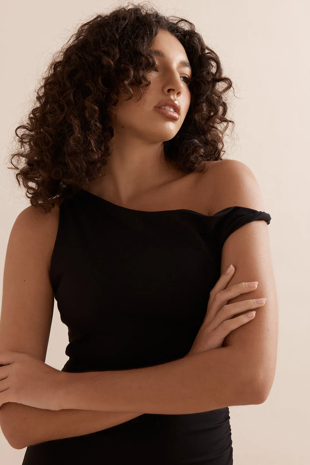 Caitlin Crisp | Mini Twister Tank Dress - Black Ponte sold by Sister & Co product image thumbnail 3