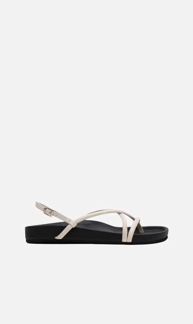 La Tribe | Tube Sandal - Tofu/Black sold by Sister & Co