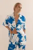 Caitlin Crisp | Ibiza Shirt - Royal Rose Satin sold by Sister & Co