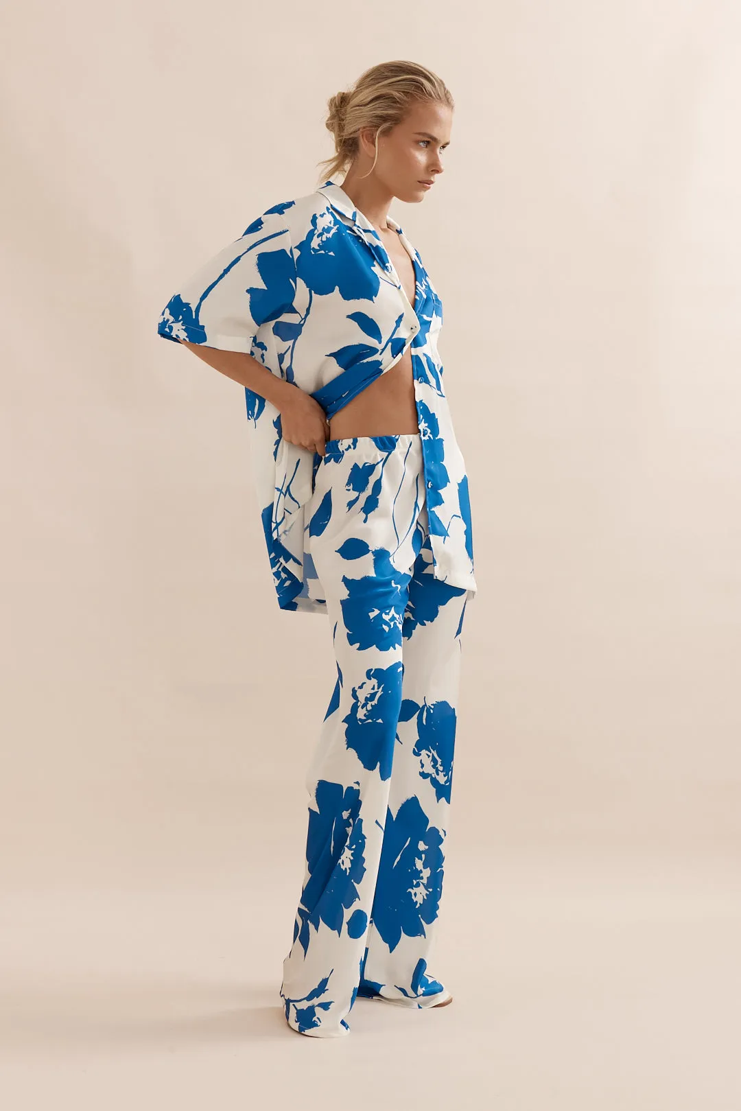 Caitlin Crisp | Ibiza Shirt - Royal Rose Satin sold by Sister & Co product image thumbnail 4