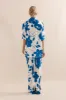 Caitlin Crisp | Ibiza Shirt - Royal Rose Satin sold by Sister & Co