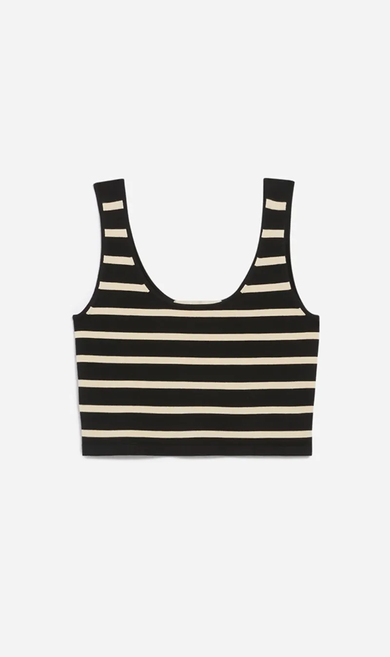 Vanessa Bruno | Calou Top - Noir/Ecru sold by Sisters & Co