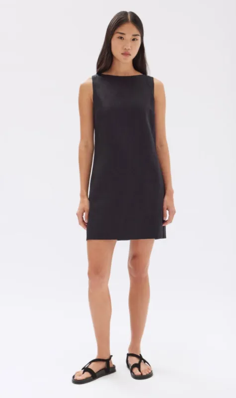 Assembly Label | Nadine Linen Mini Dress - Black sold by Sister & Co