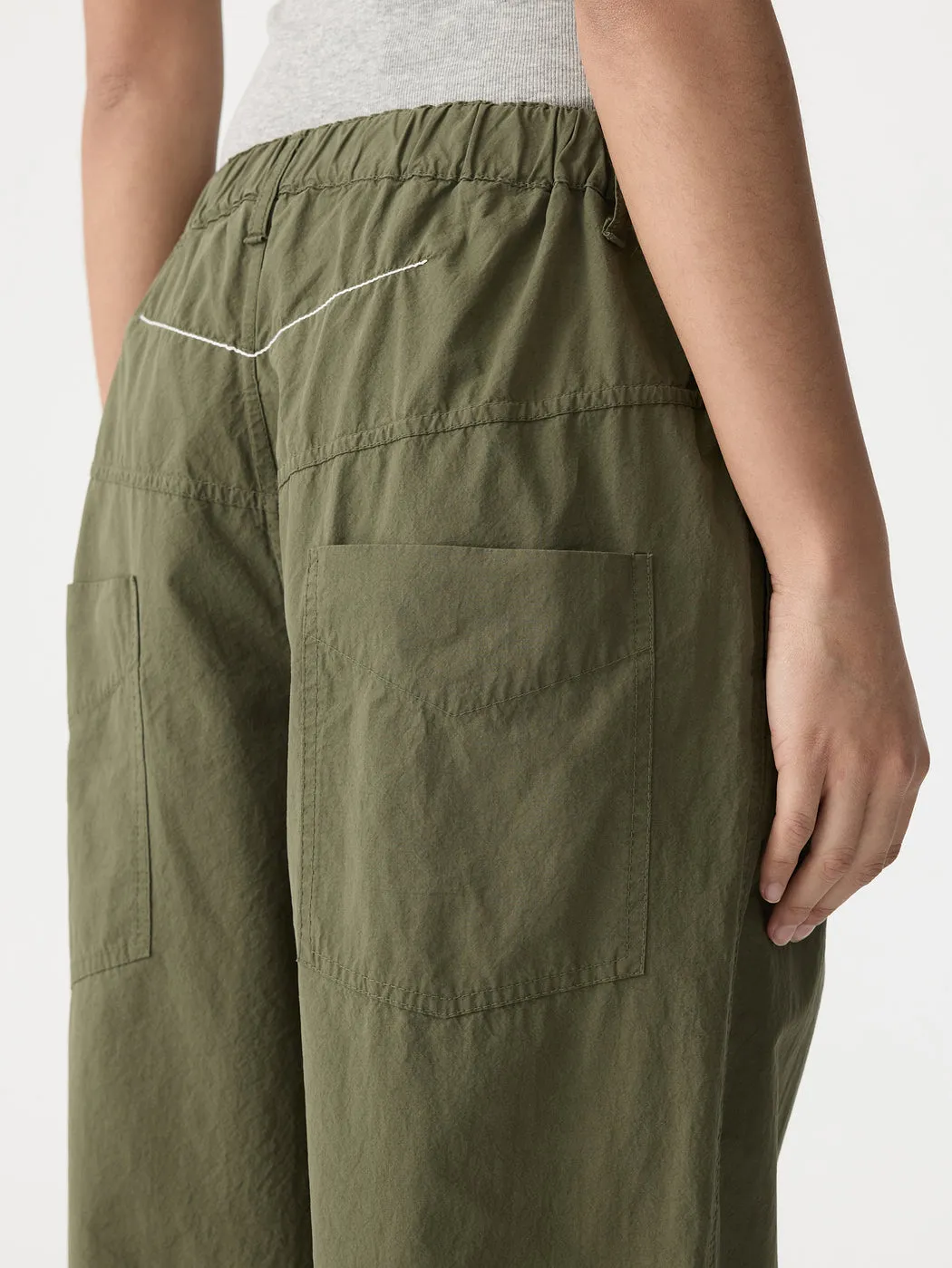 Bassike | Crushed Cotton Summer Pant - Khaki sold by Sister & Co product image thumbnail 5