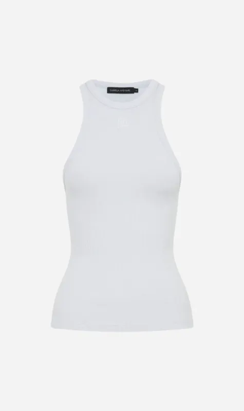 Camilla and Marc | Nora Rib Tank - Blue Haze sold by Sister & Co