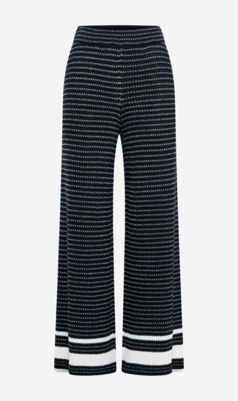 Camilla and Marc | Reef Knit Pant - Navy/Soft White sold by Sisters & Co