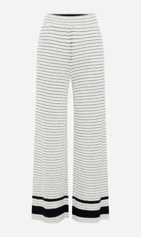 Camilla and Marc | Reef Knit Pant - Cream/Black sold by Sisters & Co