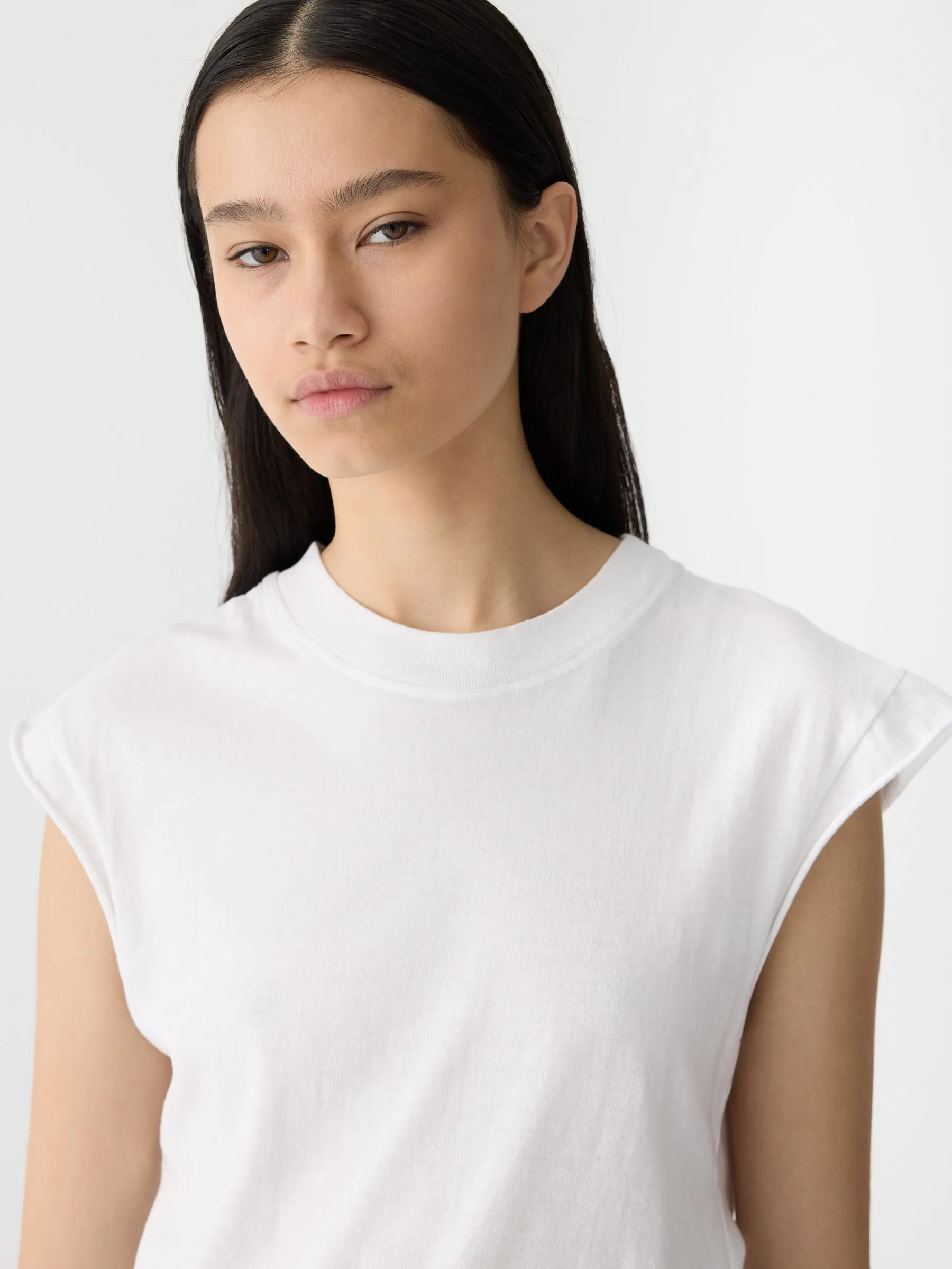 Bassike | Waisted Athletic Tank - White sold by Sister & Co product image thumbnail 4