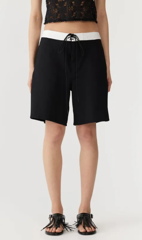 Bassike | Twill Board Short - Black sold by Sister & Co