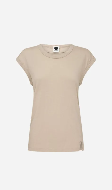 Bassike | Slim Muscle Tank - Dune sold by Sister & Co