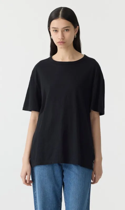 Bassike | Boyfriend Heritage Short Sleeve T.Shirt - Black sold by Sister & Co