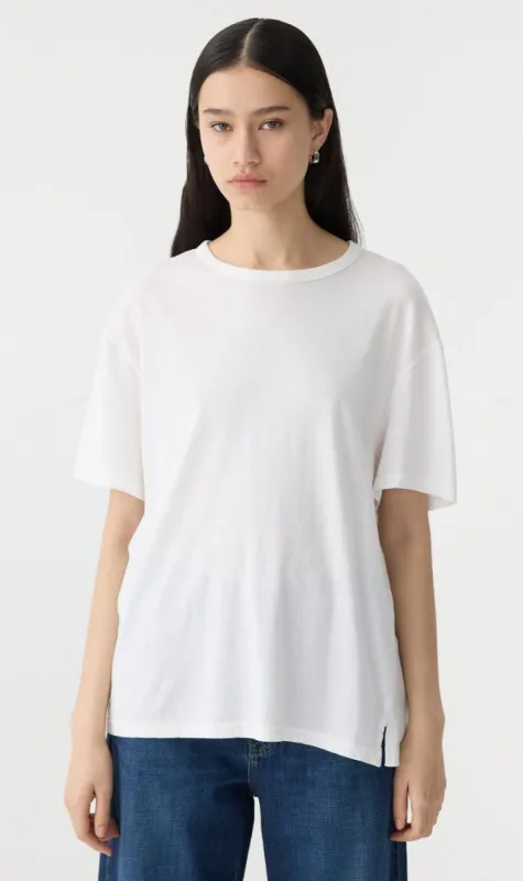 Bassike | Boyfriend Heritage Short Sleeve T.Shirt - White sold by Sister & Co