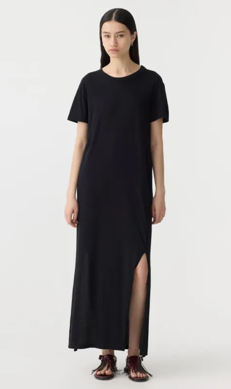 Bassike | Longerline T.Shirt Dress - Black sold by Sister & Co