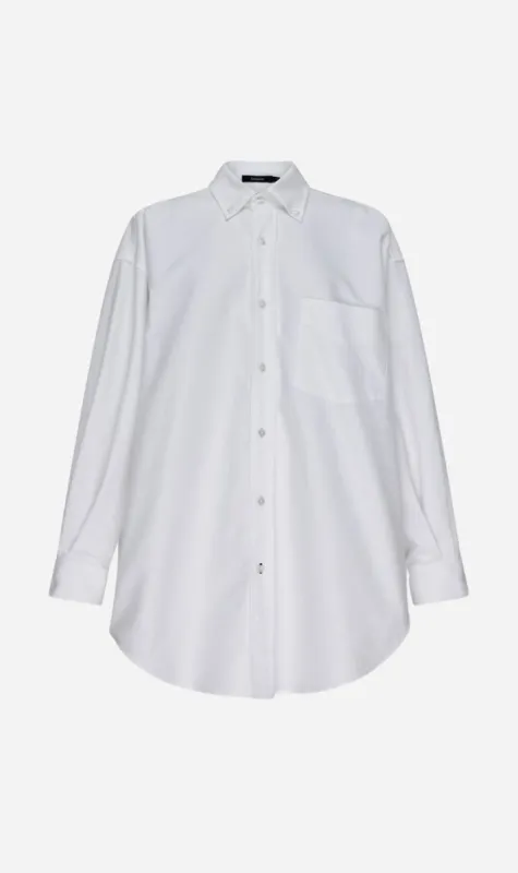 Bassike | Oversized Traditional Shirt - White sold by Sister & Co