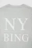 Anine Bing | Myers Tee Serif NY - Washed Heather Grey sold by Sister & Co
