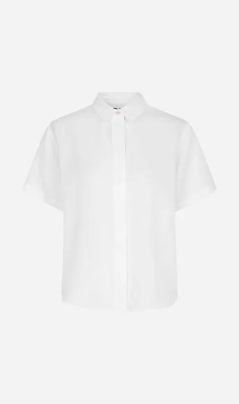 Samsoe Samsoe | Mina Short Sleeve Shirt - White sold by Sister & Co