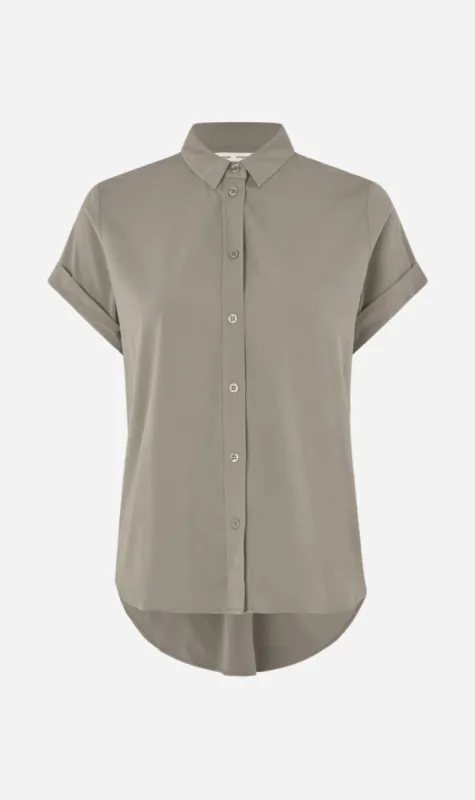 Samsoe Samsoe | Majan Short Sleeve Shirt - Bungee Cord sold by Sister & Co