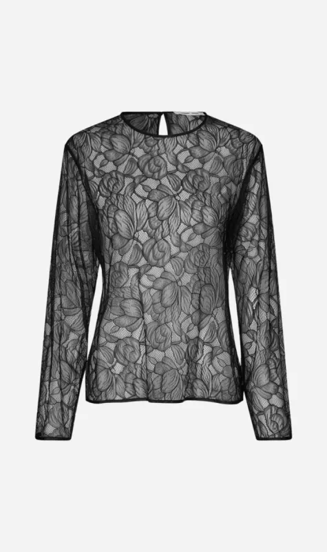 Samsoe Samsoe | Sasayla Long Sleeve Blouse - Black sold by Sister & Co