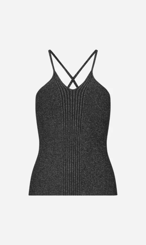 Samsoe Samsoe | Sanina Lurex Top - Black Lux. sold by Sister & Co