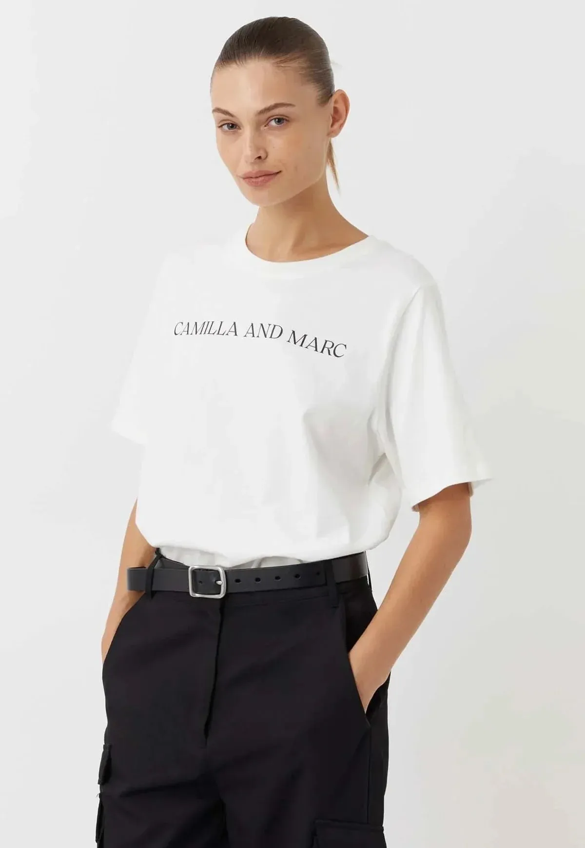 Camilla and Marc | Asher Tee - White/Black sold by Sister & Co product image thumbnail 2