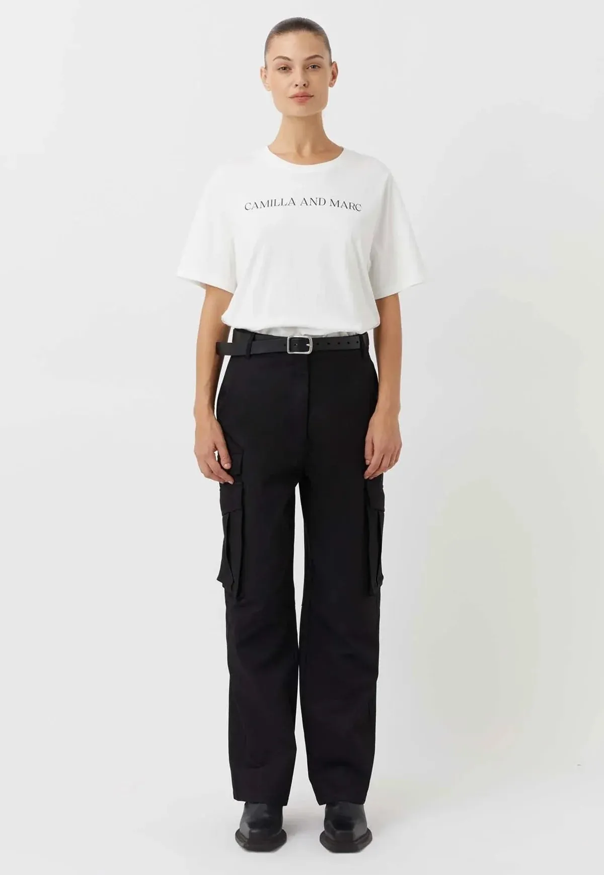 Camilla and Marc | Asher Tee - White/Black sold by Sister & Co product image thumbnail 3