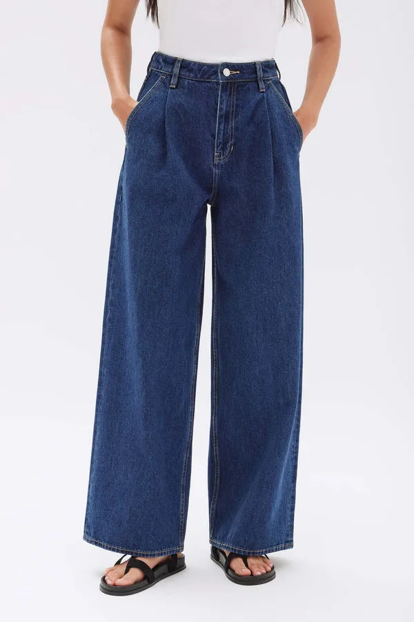 Assembly Label | Slack Pleat Wide Leg Jean - Heritage Blue sold by Sister & Co product image thumbnail 2