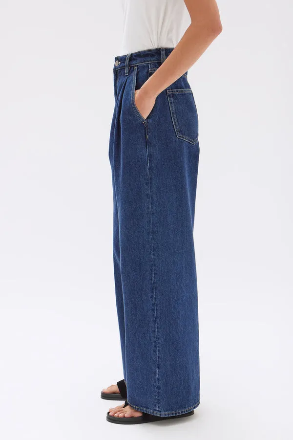 Assembly Label | Slack Pleat Wide Leg Jean - Heritage Blue sold by Sister & Co product image thumbnail 4