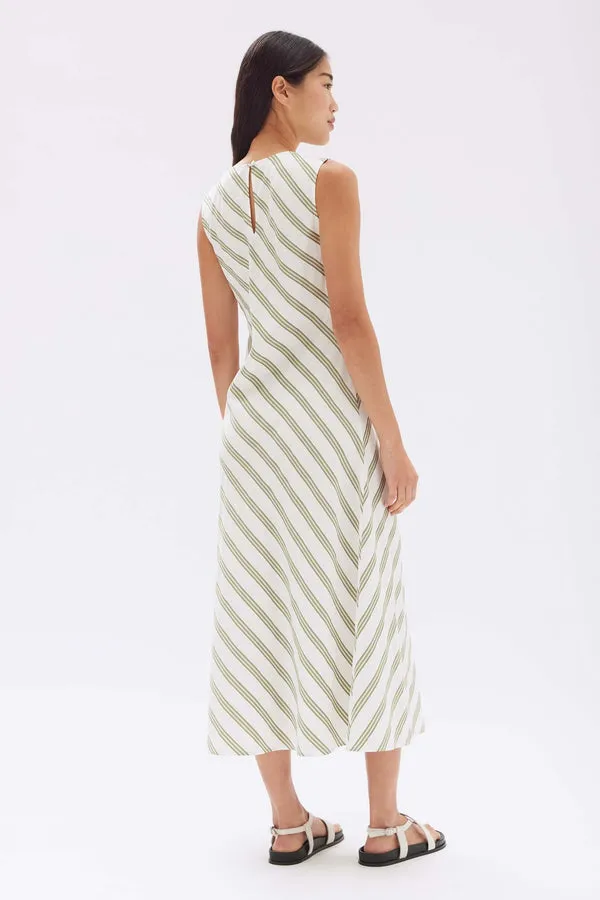 Assembly Label | Isola Stripe Midi Dress - Pandan/Antique White sold by Sister & Co product image thumbnail 4