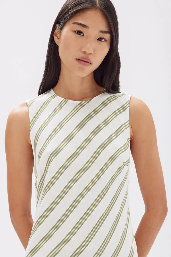 Assembly Label | Isola Stripe Midi Dress - Pandan/Antique White sold by Sister & Co product image thumbnail 3