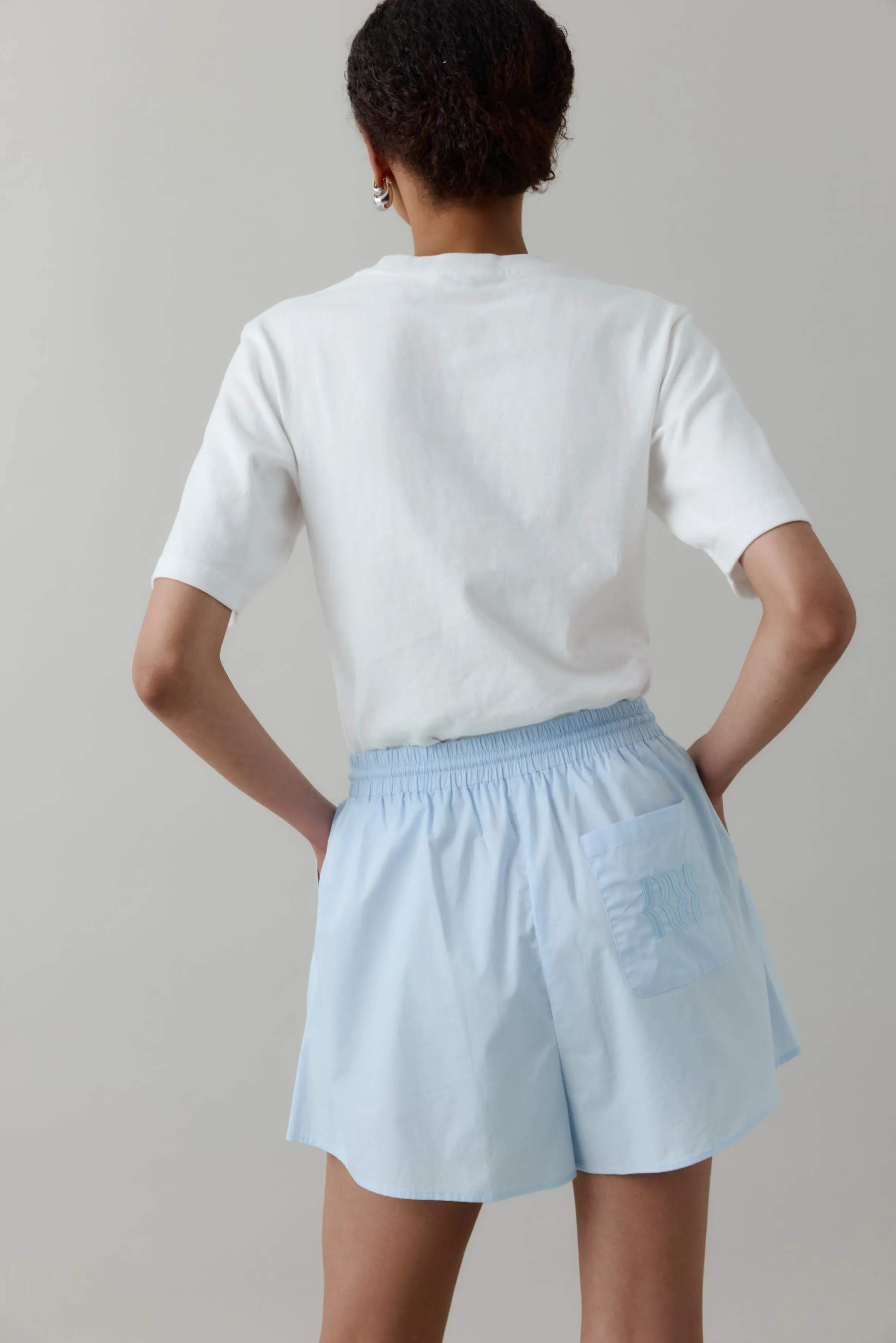 Rebe | Cotton Drawstring Shorts - Blue sold by Sister & Co product image thumbnail 3