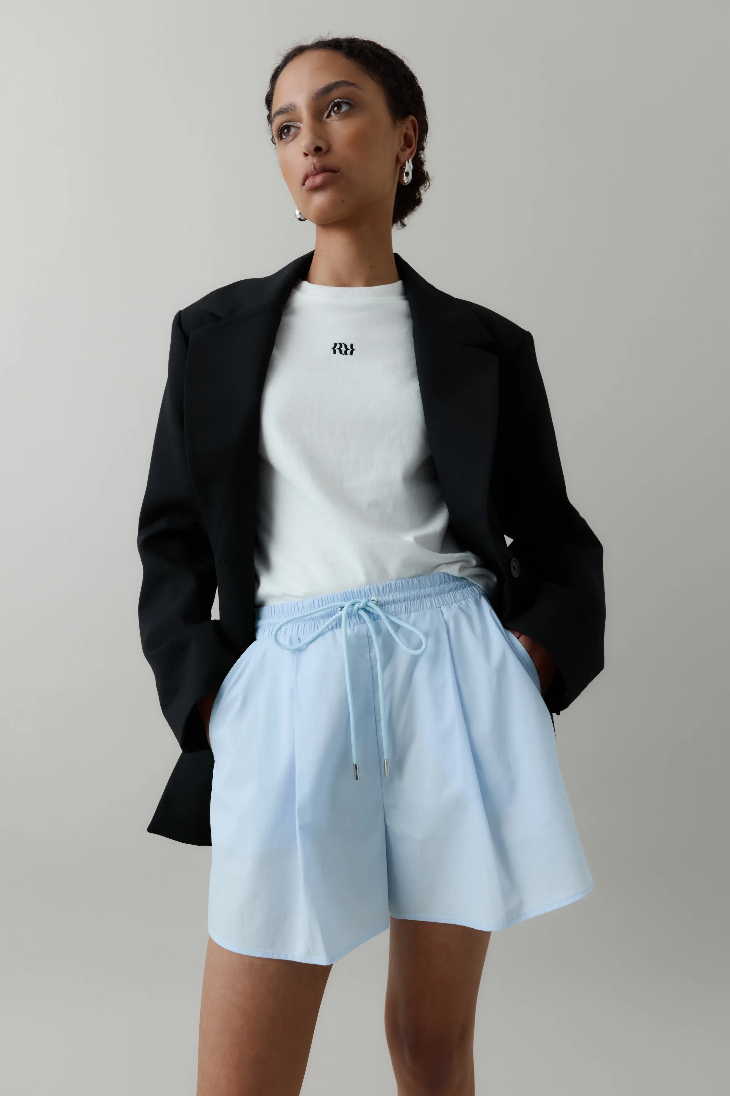 Rebe | Cotton Drawstring Shorts - Blue sold by Sister & Co product image thumbnail 2
