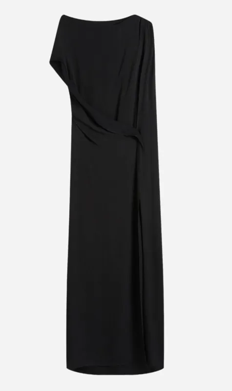 Bondi Born | Ardea Draped Dress - Black made by Sisters & Co
