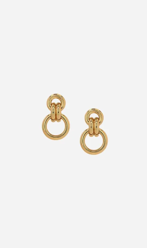 Anine Bing | Round Link Drop Earrings - Gold sold by Sister & Co