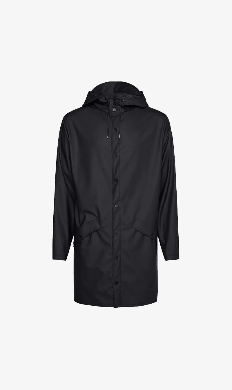 RAINS | Long Jacket - Black sold by Sisters & Co