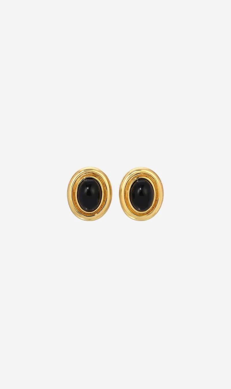 Heaven Mayhem | Prize Earrings - Gold & Black sold by Sisters & Co