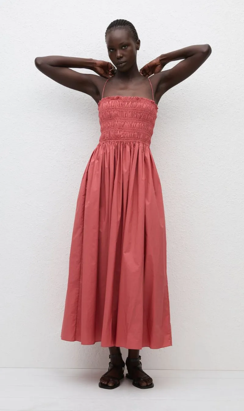 Matteau | Shirred Bodice Dress - Rose sold by Sister & Co