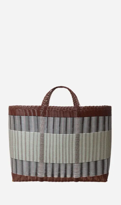 Palorosa | XL Mercado Tote - Chocolate / Palm sold by Sister & Co