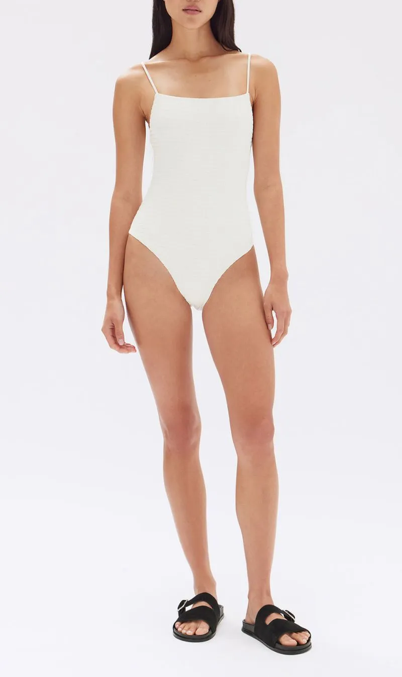 Assembly Label | Nell Textured One Piece - Cream sold by Sister & Co
