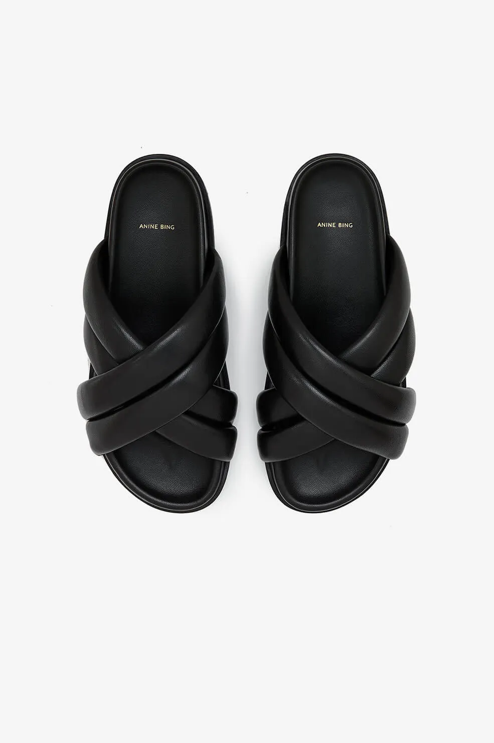 Anine Bing | Lizzie Slides - Black sold by Sister & Co product image thumbnail 4