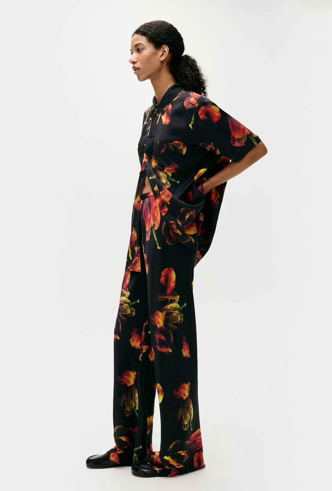 Silk Laundry | Bias Cut Pants - Tulipa Black sold by Sister & Co product image thumbnail 3