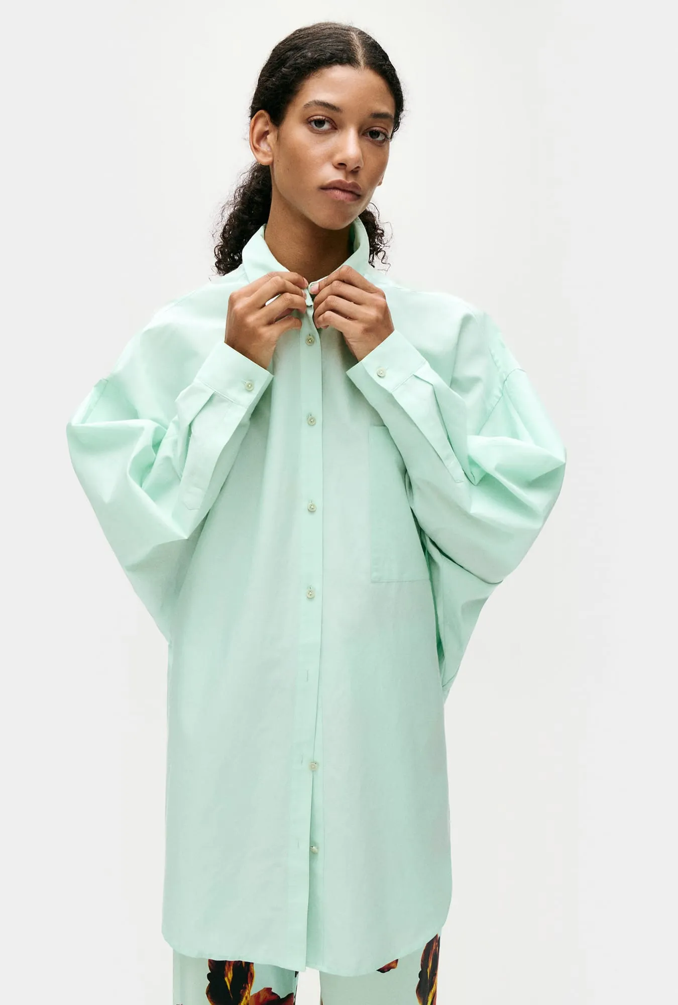 Silk Laundry | Cotton Silk Round Shirt - Dew sold by Sister & Co product image thumbnail 2