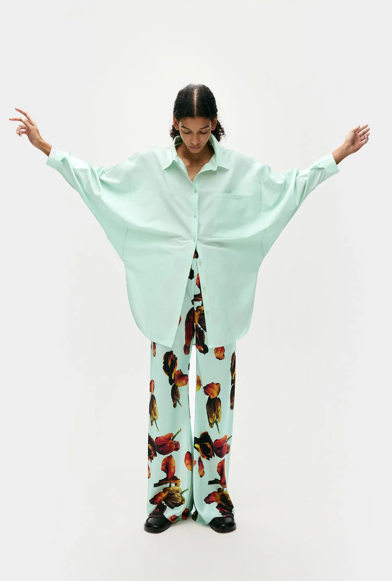 Silk Laundry | Cotton Silk Round Shirt - Dew sold by Sister & Co product image thumbnail 3