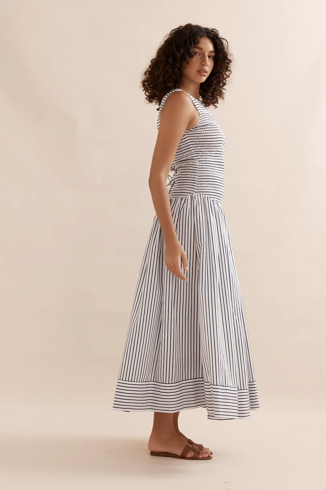 Caitlin Crisp | Celine Dress - French Navy Stripe sold by Sister & Co product image thumbnail 4