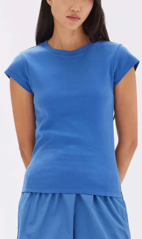 Assembly Label | Josie Short Sleeve Tee - Lapis sold by Sister & Co