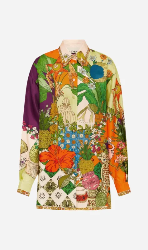 Alemais | Tiger Silk Shirt sold by Sister & Co