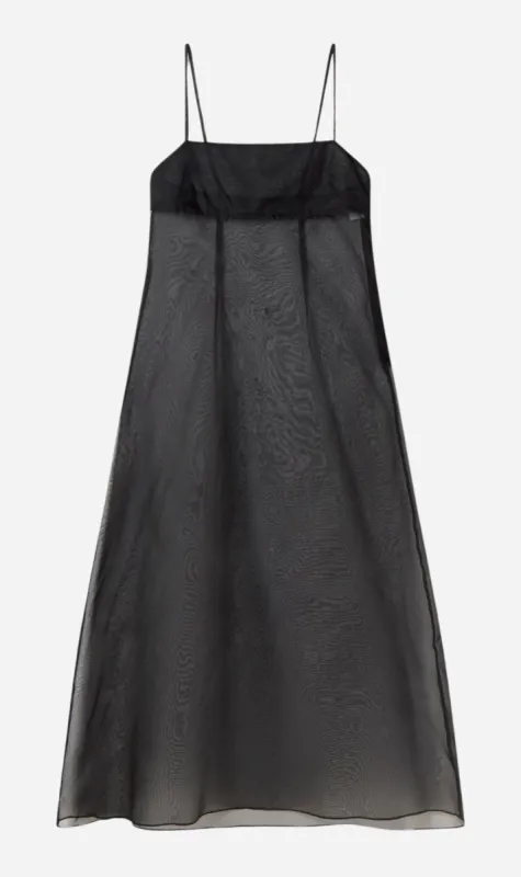 Silk Laundry | Organza A-Line Dress - Black sold by Sisters & Co