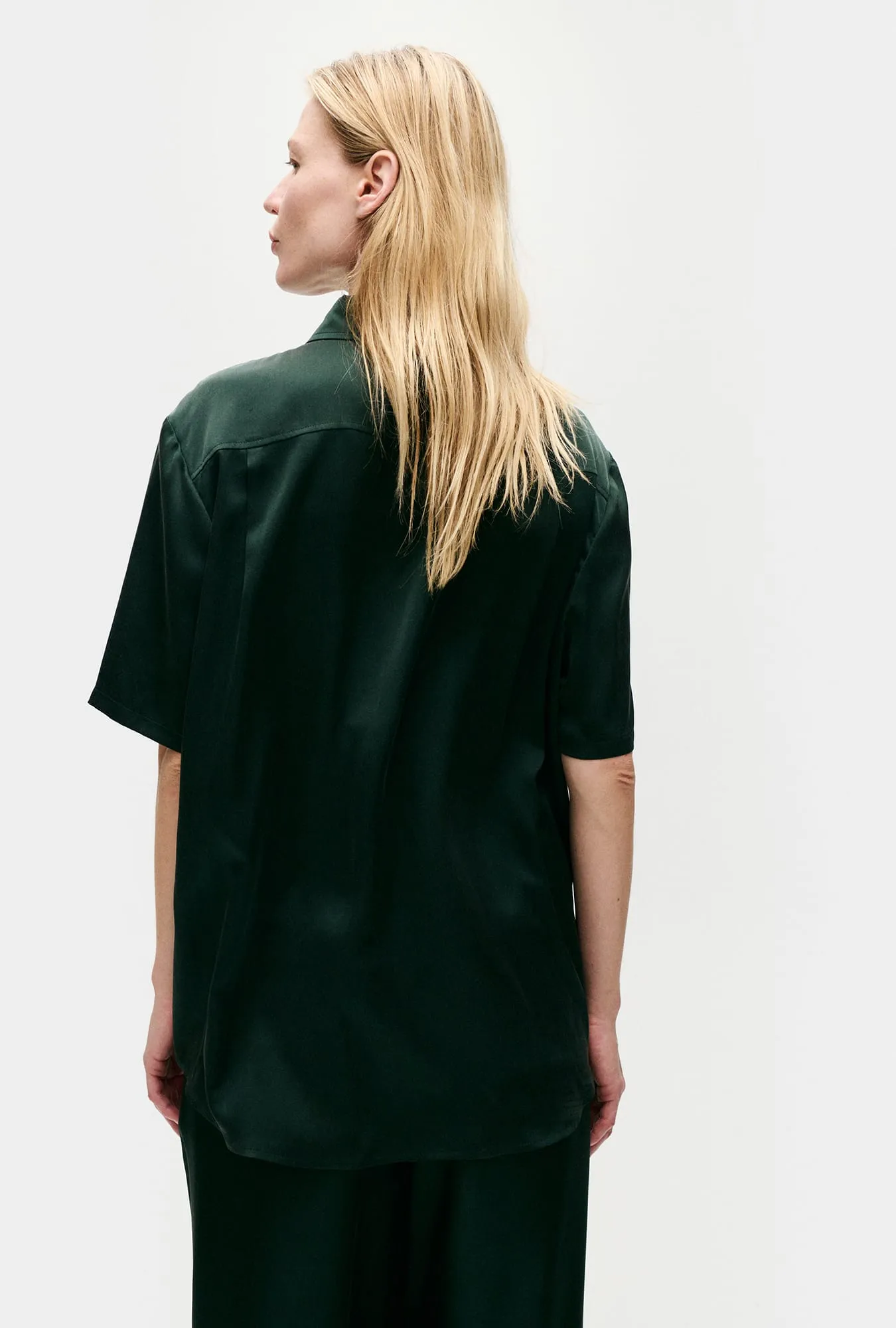 Silk Laundry | Short Sleeve Boyfriend Shirt - Scarab sold by Sister & Co product image thumbnail 3