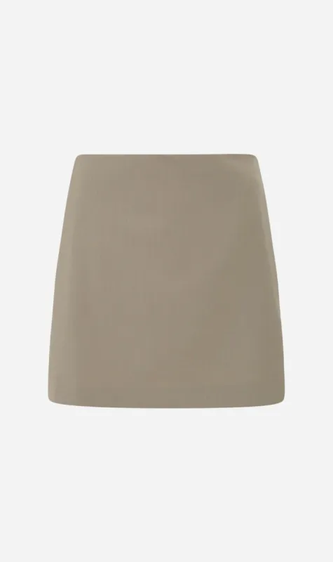 Matteau | Tailored Mini Skirt - Taupe sold by Sister & Co
