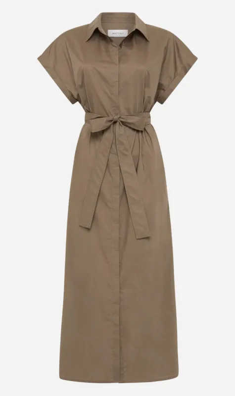 Matteau | Sleeveless Shirt Dress - Birch sold by Sister & Co
